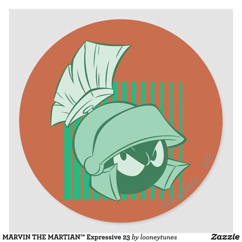Marvin The Martian™ Expressive 23 Classic Round Sticker Zazzle