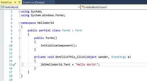 Créer Une Application Windows Forms Avec C Visual Studio Windows