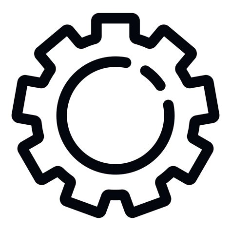 Cog Wheel Icon Outline Style 15182518 Vector Art At Vecteezy