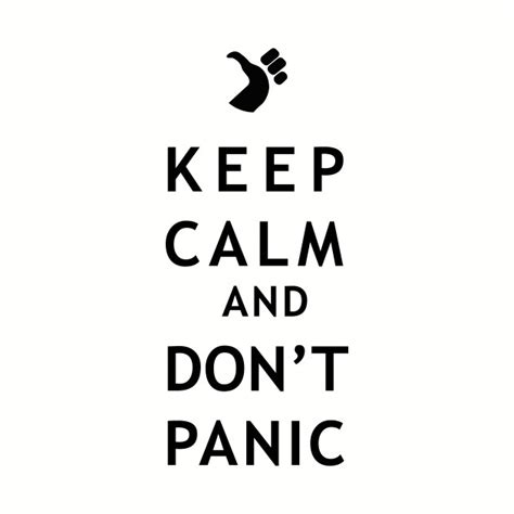 Keep Calm And Dont Panic Simple Text Keep Calm T Shirt Teepublic