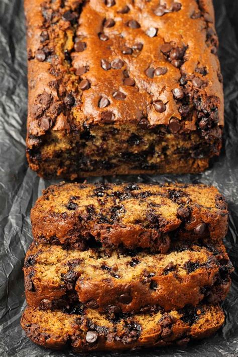 I halved the recipe, simplified it by using just one type of sugar and one type of flour, and decreased the amount of sugar a bit. Vegan Chocolate Chip Banana Bread - Loving It Vegan