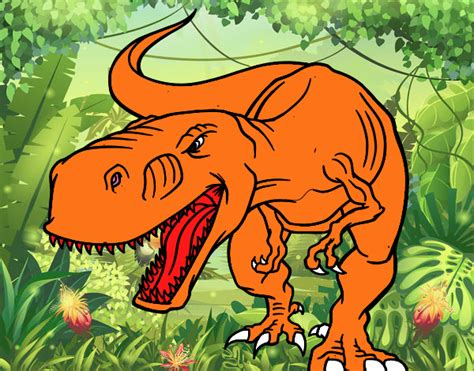 Dibujo De Tiranosaurio Rex Enfadado Pintado Por En El Día
