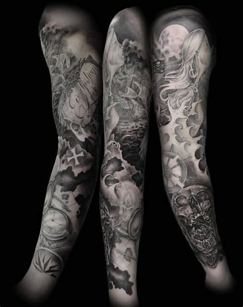 Bildergebnis Für Ocean Life Tattoo Black And White Full