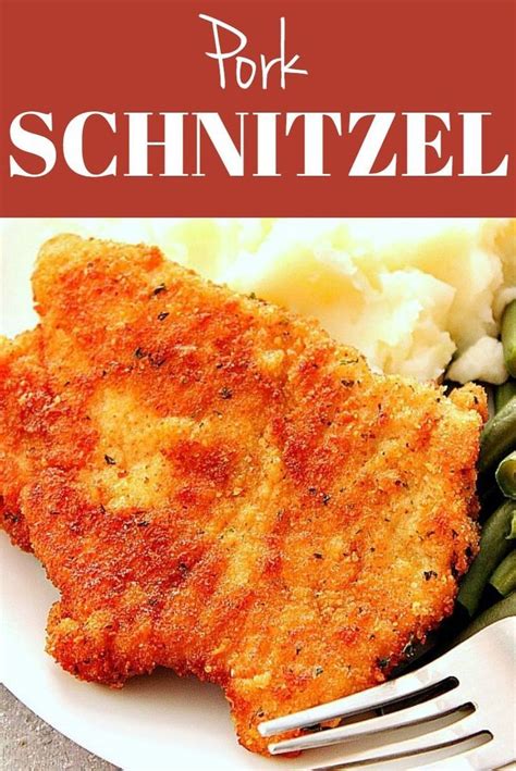 Dip each pork chop, thoroughly coating, first in the seasoned flour. Pork Schnitzel - crispy and juicy schnitzel made with thin ...