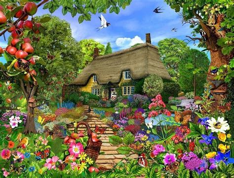 Wholesale Thatched Cottage Garden 500 Piece Jigsaw Puzzle In 2021