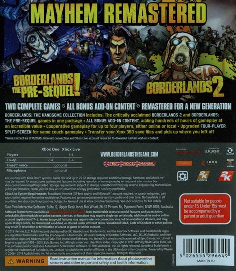 Borderlands The Handsome Collection 2015 Box Cover Art Mobygames