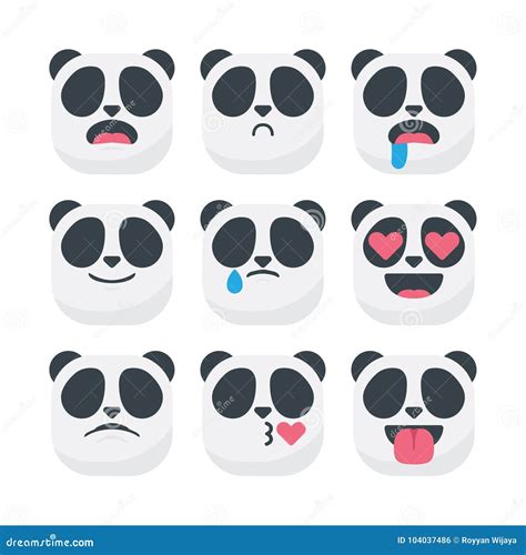 Emojis Panda Clipart Vector Cute Clip Art Panda With Emoticon For My