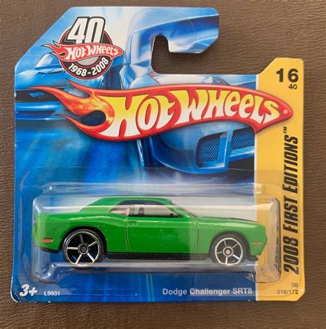 Hot Wheels Dodge Challenger Srt8 Green With Black Stripe 2008 Etsy