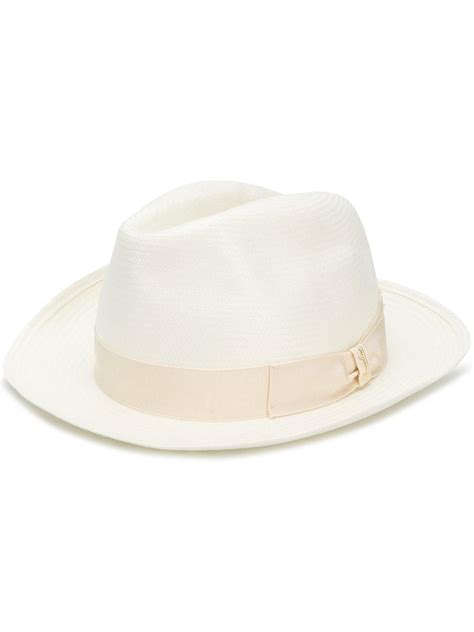 Borsalino Cotton Panama Hat In White For Men Lyst