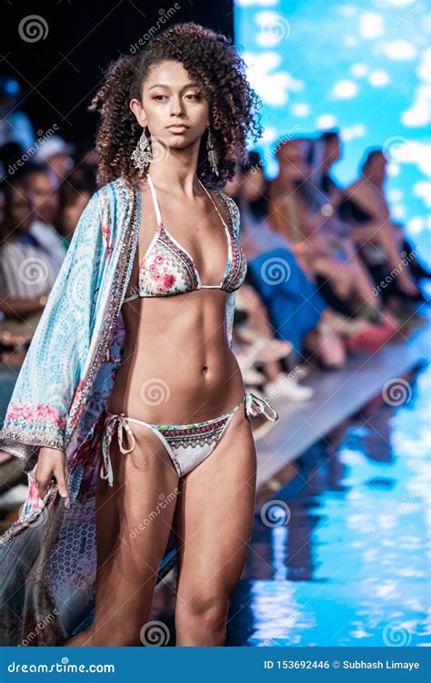A Model Walks The Runway At Miami Swim Week 2019 Editorial Photo Image Of Beach Powered