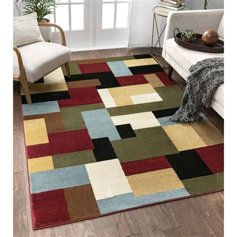 Imperial Mosaic Multicolor Geometric Modern Casual Area Rug Easy To