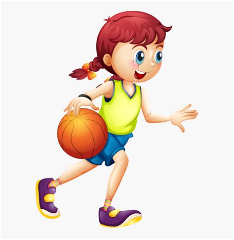 Clipart Person Basketball Play Basketball Cartoon Hd Png Download