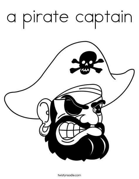 Then have your children tear rough pieces of paper from paper grocery bags. a pirate captain Coloring Page - Twisty Noodle