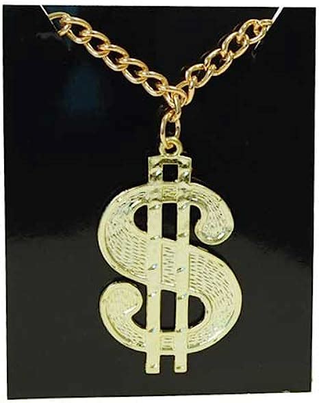Dollar Medallion Bling Ali G Gangster 70s Pimp Rapper Uk