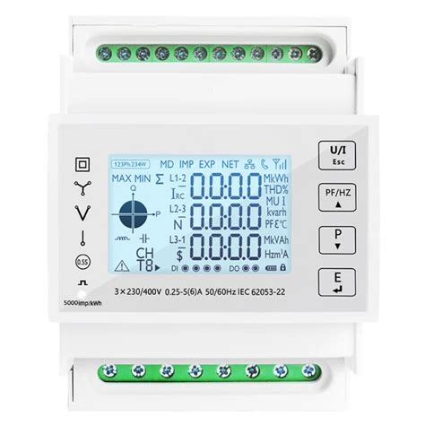 Din Rail Phase Energy Monitor Consumption Power Meter Kwh Ammeter Hot Sex Picture