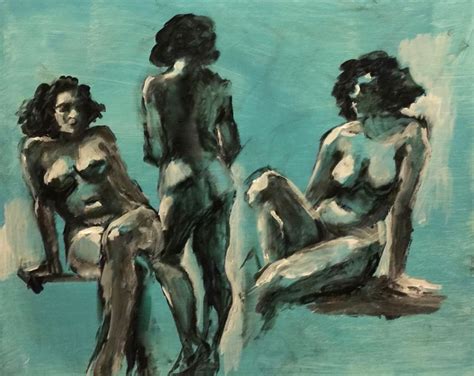 Connie Chadwell S Hackberry Street Studio Three Nudes On Turquoise