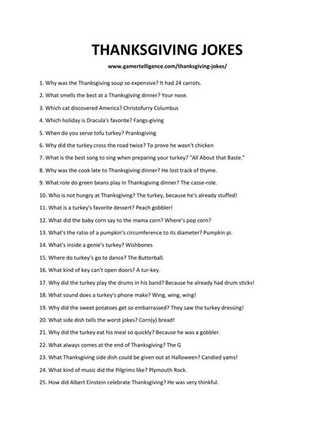 35 Best Thanksgiving Jokes This Is The Only List Youll