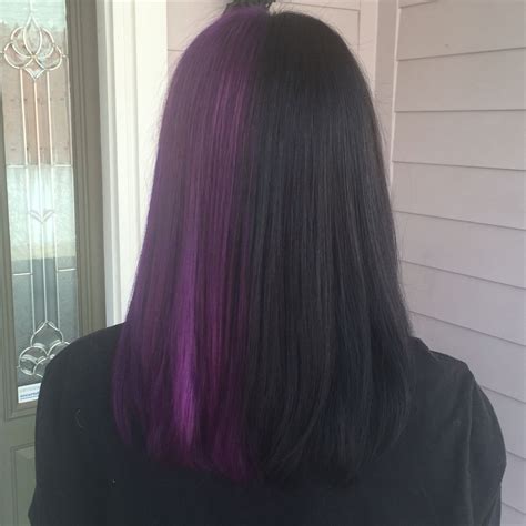 Awesome Half And Half Hair Pravana Vivids Violet And Black Purple