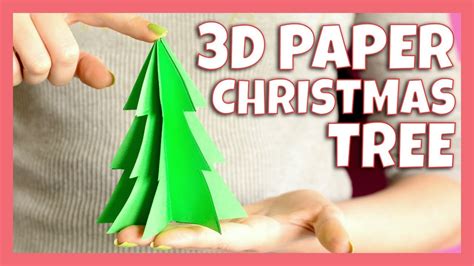 3d Paper Christmas Tree Craft Christmas Crafts For Kids Youtube