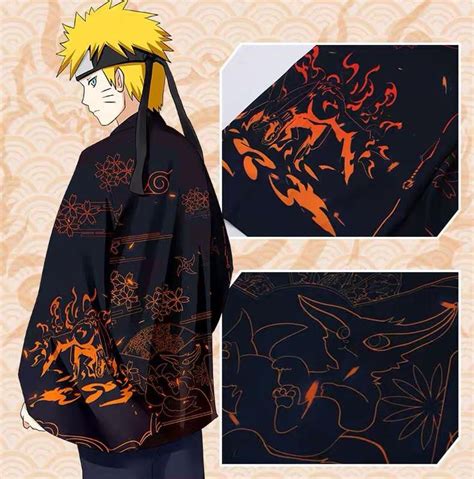Narutos Nine Tail Fox Costume Kimono Cardigan Naruto Nine Tails Fox