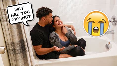Crying In The Shower Fully Clothed Prank On Husband Cutest Reaction Youtube