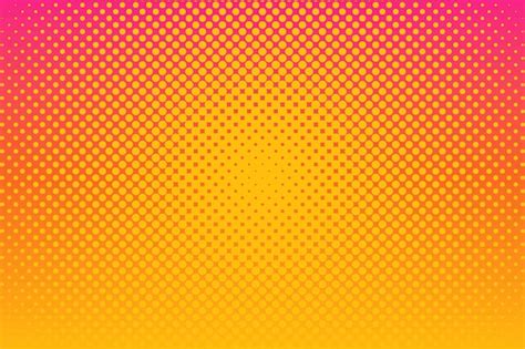 Premium Vector Pink Yellow Pop Art Background With Halftone Dots In
