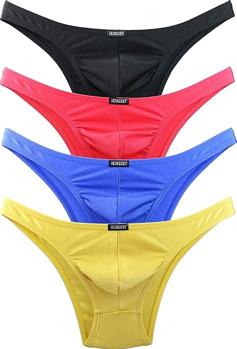 Ikingsky Mens Cheeky Underwear Mens Pouch Bikini Panties Sexy