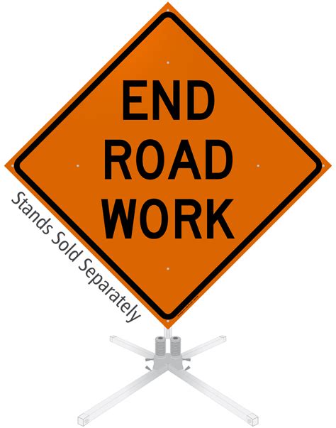 End Road Work Roll Up Sign Sku Wm 0106
