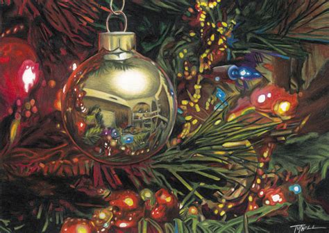 Still Life Colored Pencil Drawings Christmas Reflections By Rick
