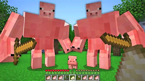 This Is Cursed Pig Mutants In Minecraft Youtube
