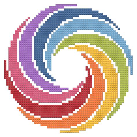 Circle Pixel Design Draw Circle Using Pixels Applied In An Image With