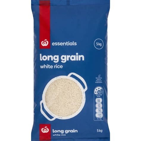 Homebrand White Rice Long Grain 5kg Woolworths