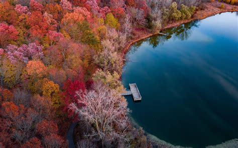 Download 3840x2400 Wallpaper Lake Autumn Nature Aerial View 4k