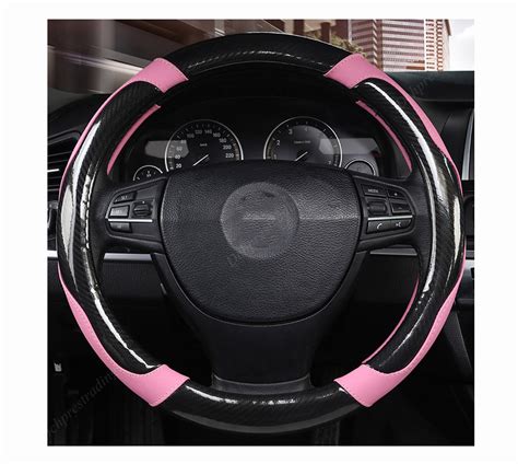 Carbon Fiber Steering Wheel Cover Leather Steering Wheel Etsy