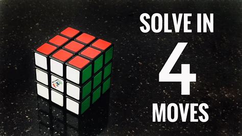 How To Solve A Rubiks Cube In 4 Moves Youtube
