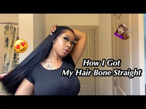 How I Got My Hair Bone Straight Youtube