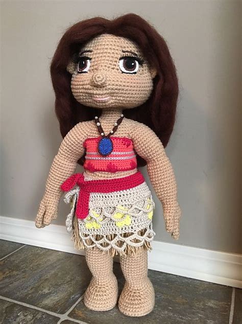 Ravelry Moana Inspired Outfit For Doll Pattern By Anastasia Bradley Crochet Doll Clothes