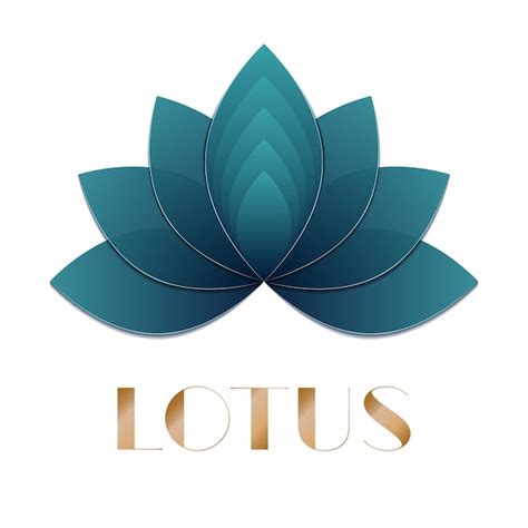 Premium Vector Turquoise Lotus Flower With Transparent Petals In