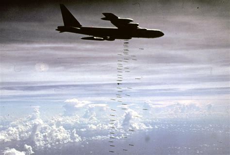 A Us Air Force B 52 Heavy Bomber Strikes Targets In Vietnam