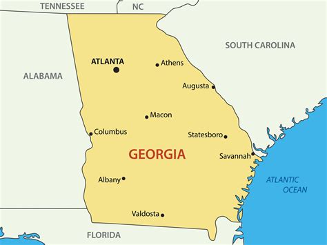 Atlanta, ga, usa is located at united states country in the cities place category with the gps coordinates of 33° 45' 13.4856'' n and 84° 23' 10.7880'' w. Map of Georgia - Guide of the World
