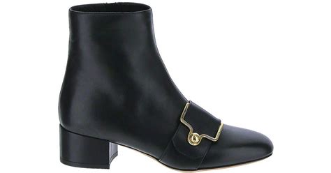 Bally Leather Maggye Ankle Boots In Black Lyst