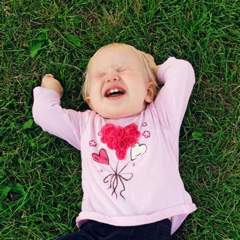Cute Laughing Baby Girl In Pink Tutu Stock Photo Image Of Baby
