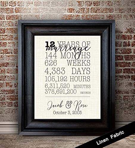 Looking for great 12 year anniversary gifts just got a whole lot easier — with our vast assortment of fabulous finds to celebrate a dozen years of marriage. Amazon.com: 12 Year Anniversary Gift For Wife | For ...