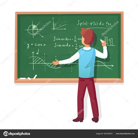Teacher Write On Blackboard School Professor Teach Students
