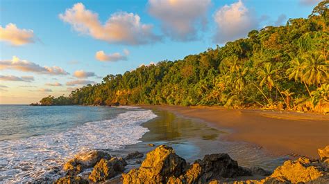 Sunset Along The Coast Of The Osa Peninsula In The Corcovado National