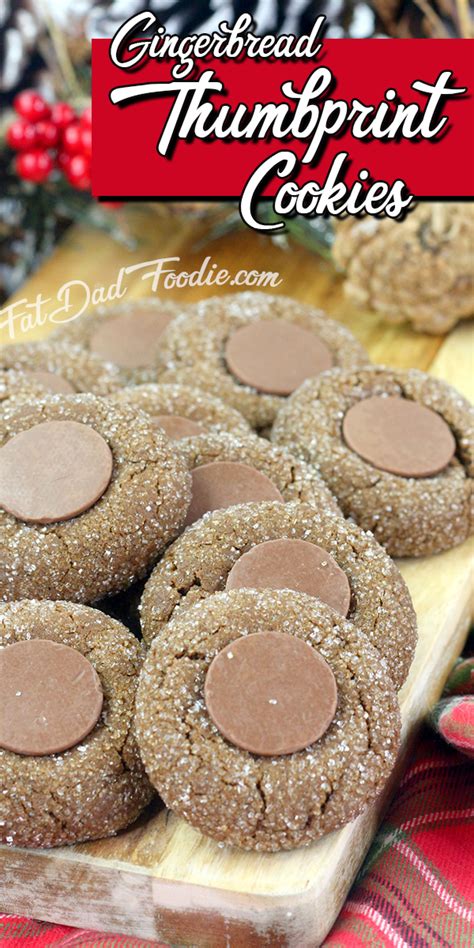 Easy Gingerbread Thumbprint Cookies Recipe Fat Dad Foodie