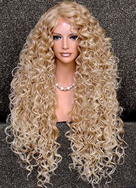 Human Hair Blend Full Lace Front Wig Extra Volume And Curly Untamed And