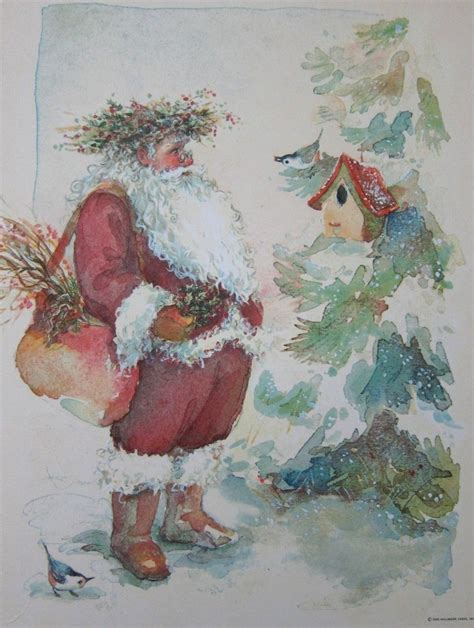 Santa Paintings Santa Art Christmas Watercolor