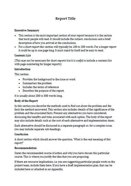 Report Template English 4 Templates Example Report Writing