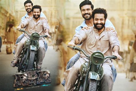 Rrr New Poster Out Ram Charan Jr Ntr Enjoy Bike Ride As Film